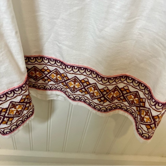 Tolani White Embroidered Women's Top Large - Picture 4 of 8